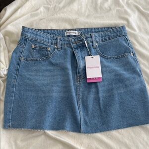 Siletto Denim Low Rise Mini Skirt